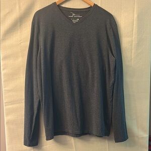 T-shirt Marc Anthony Homme Violet - Coupe Slim, Manches Longues, Henley, Taille S